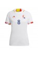Belgia Youri Tielemans #8 Jalkapallovaatteet Naisten Vieraspaita MM-kisat 2022 Lyhythihainen